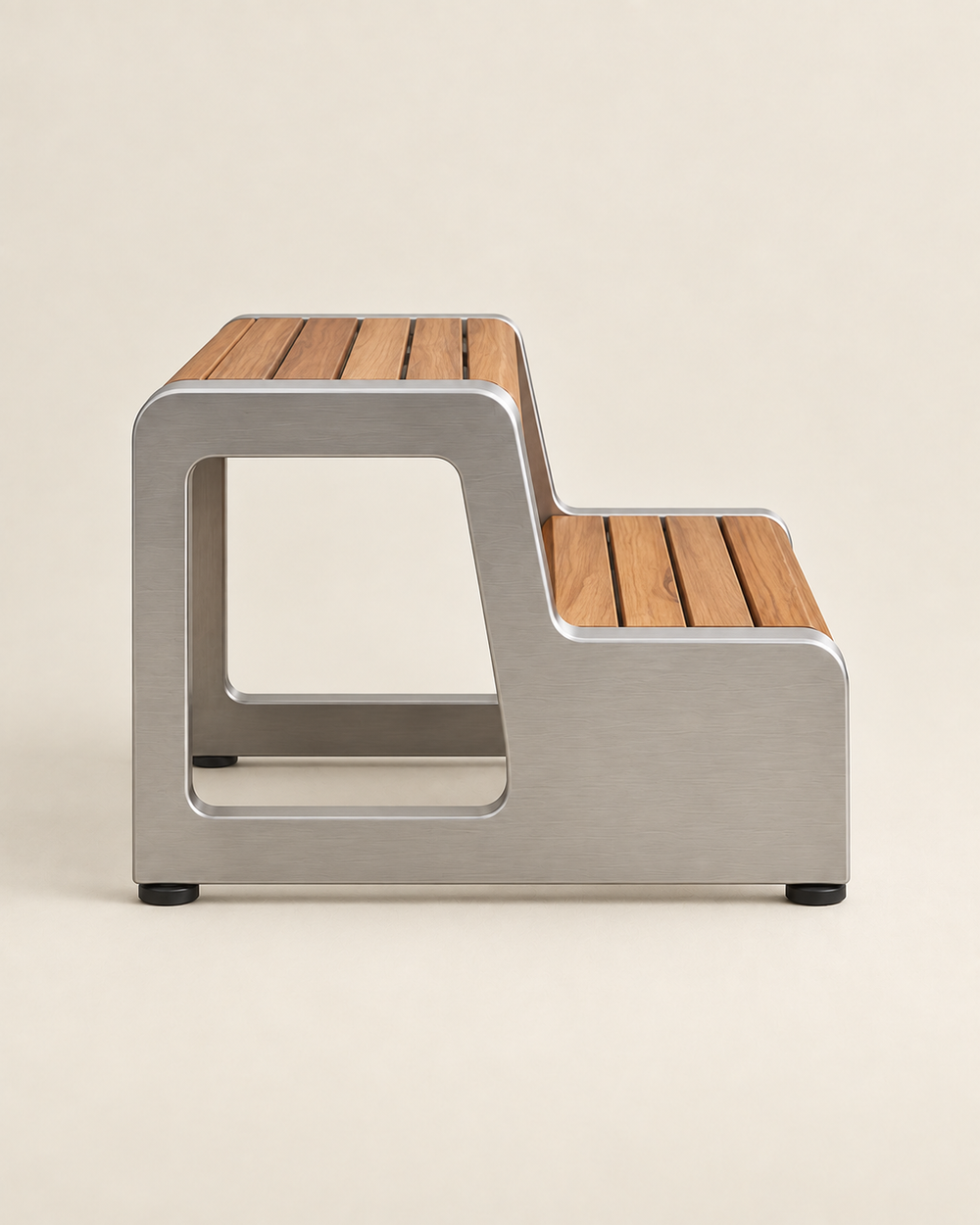 Stainless Steel & Wood Hot Tub Steps