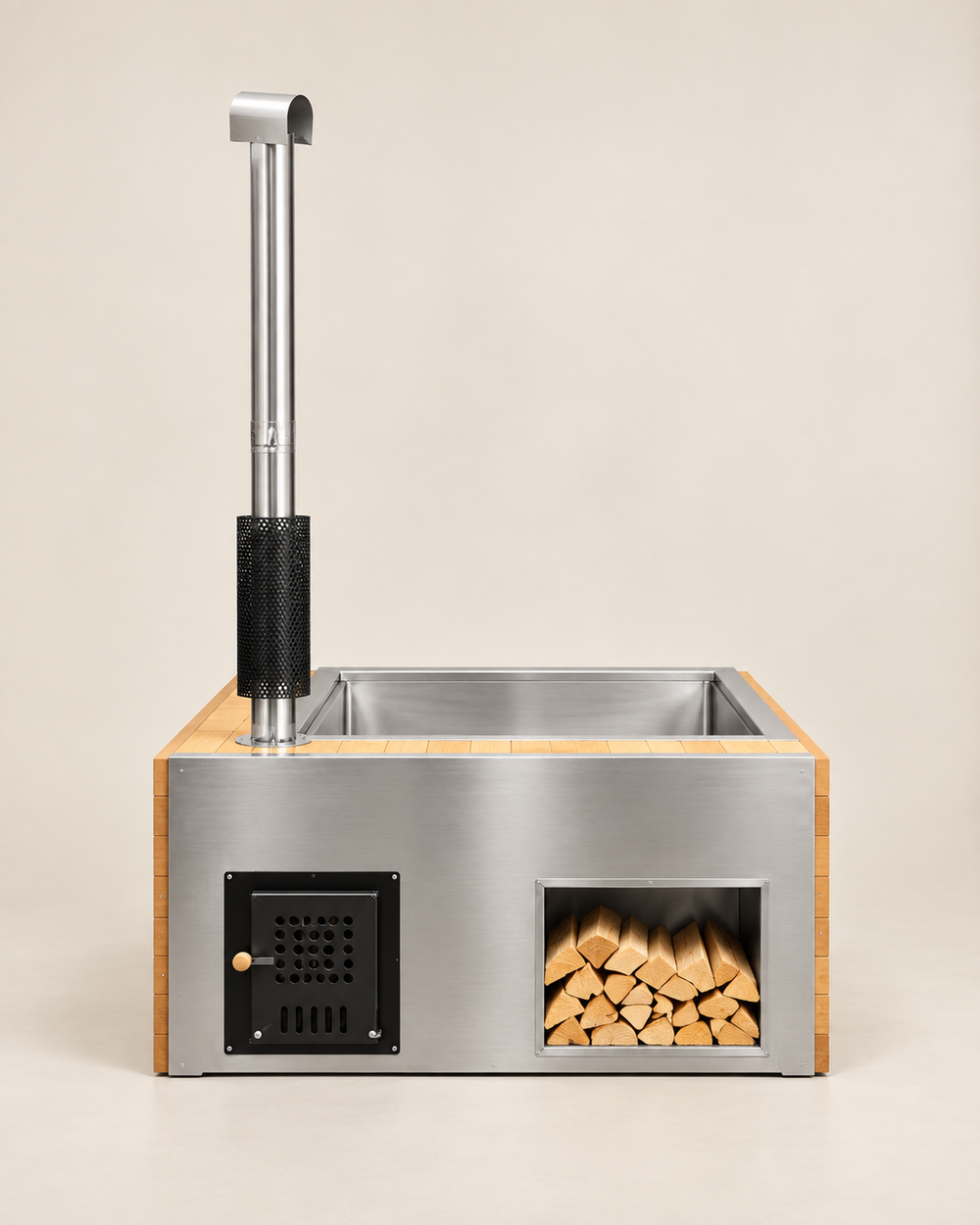 Two-Person Cedar Wood-Fired Hot Tub
