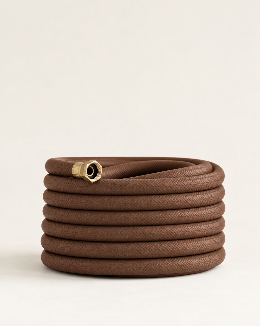 Premium Brown Garden Hose with Brass Fittings