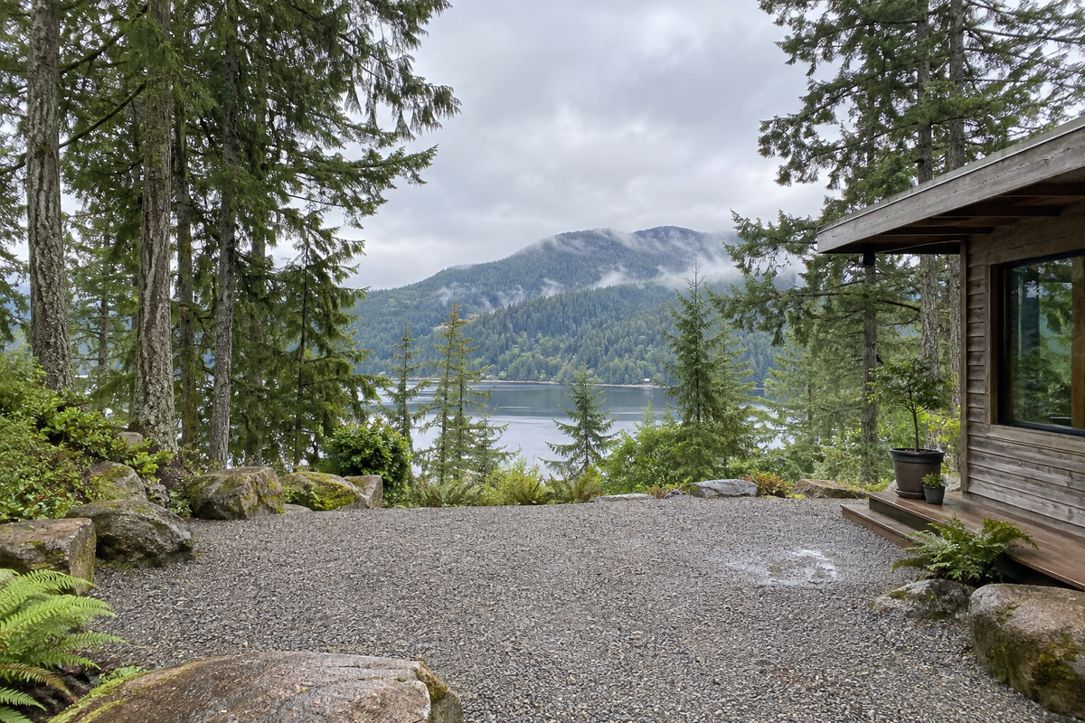 Natural terrace before the hot tub is installed