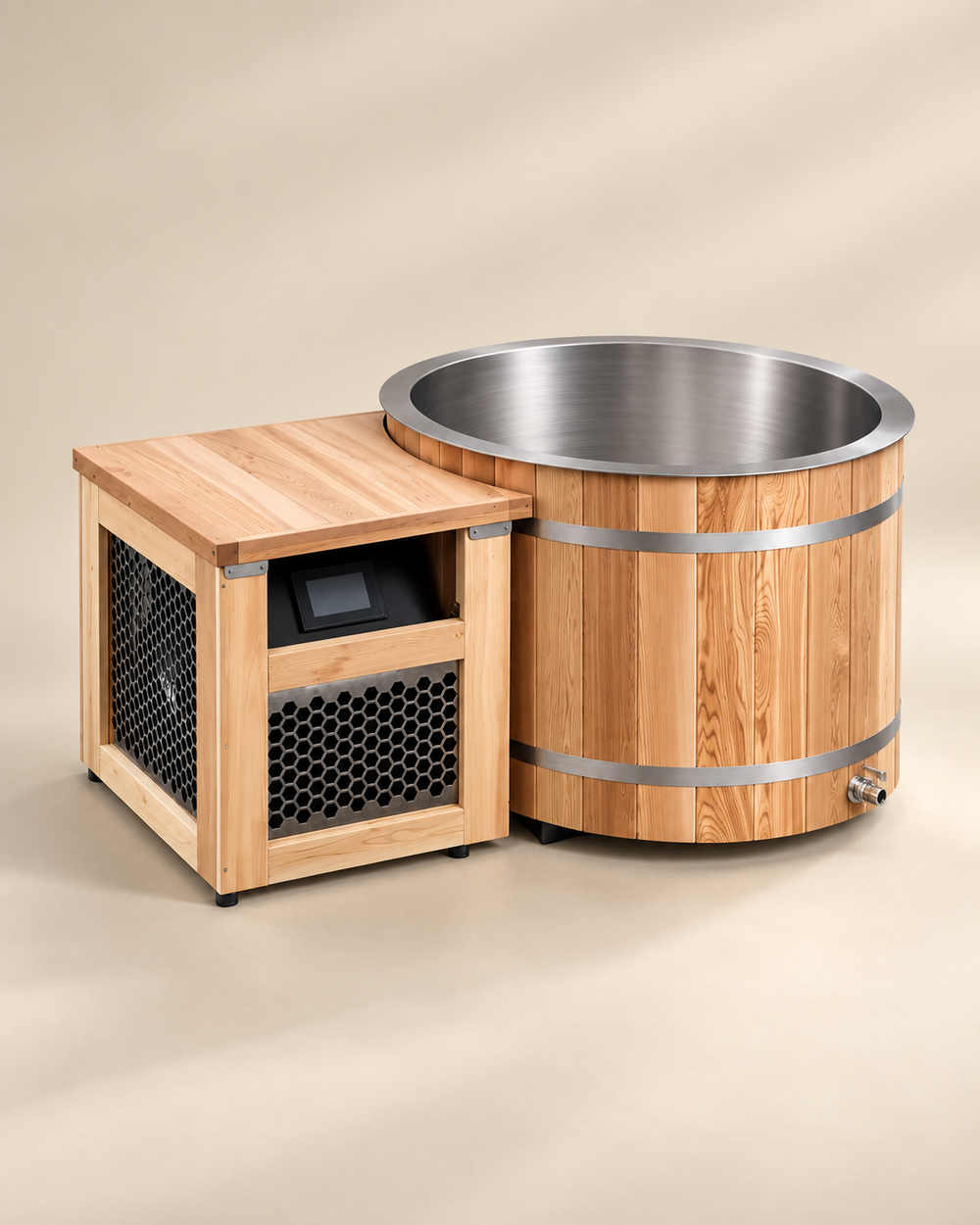 Cedar Cold Plunge with Integrated Chiller