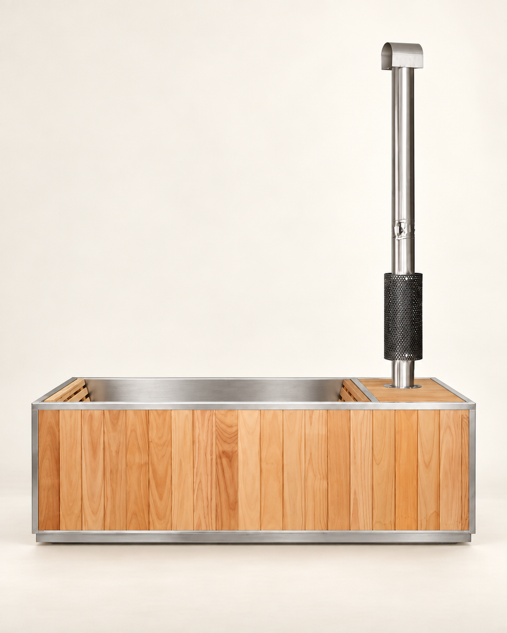 Cedar & Stainless Steel Wood-Fired Hot Tub