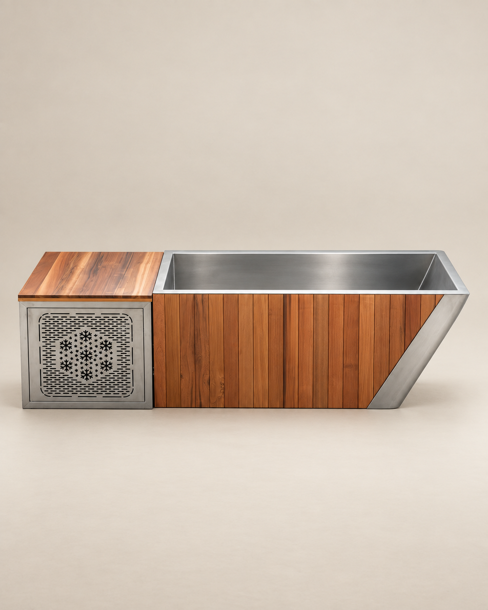 Cedar & Stainless Steel Cold Plunge with Integrated Chiller